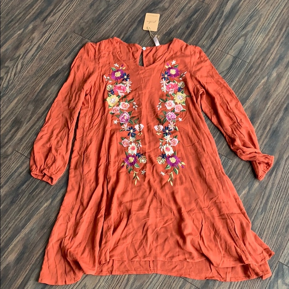 Embroidered Tunic Dress